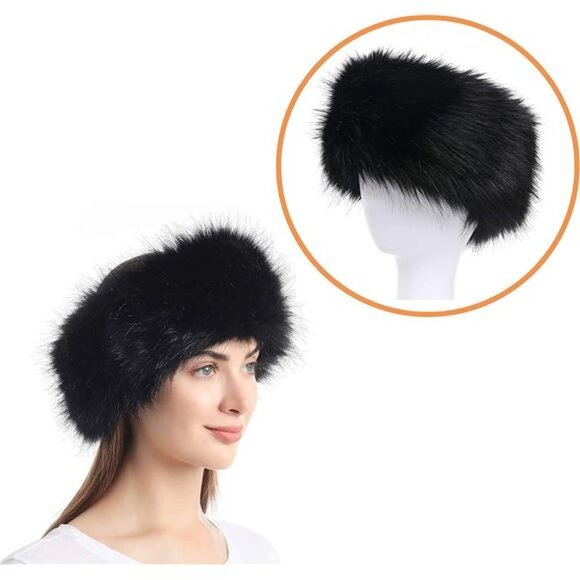 Women\'s Faux Fur Headband with Stretch Winter Ear warmer Earmuff main image 3